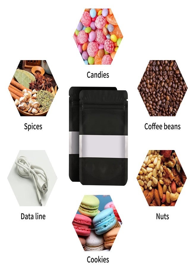 TRUE SHOP THE ULTIMATE SOLUTION FOR FOOD STORAGE - FOIL POUCH STAND-UP BAGS WITH SELF-SEALING TECHNOLOGY MATT BLACK (50 GM, 20, count) - Image 5